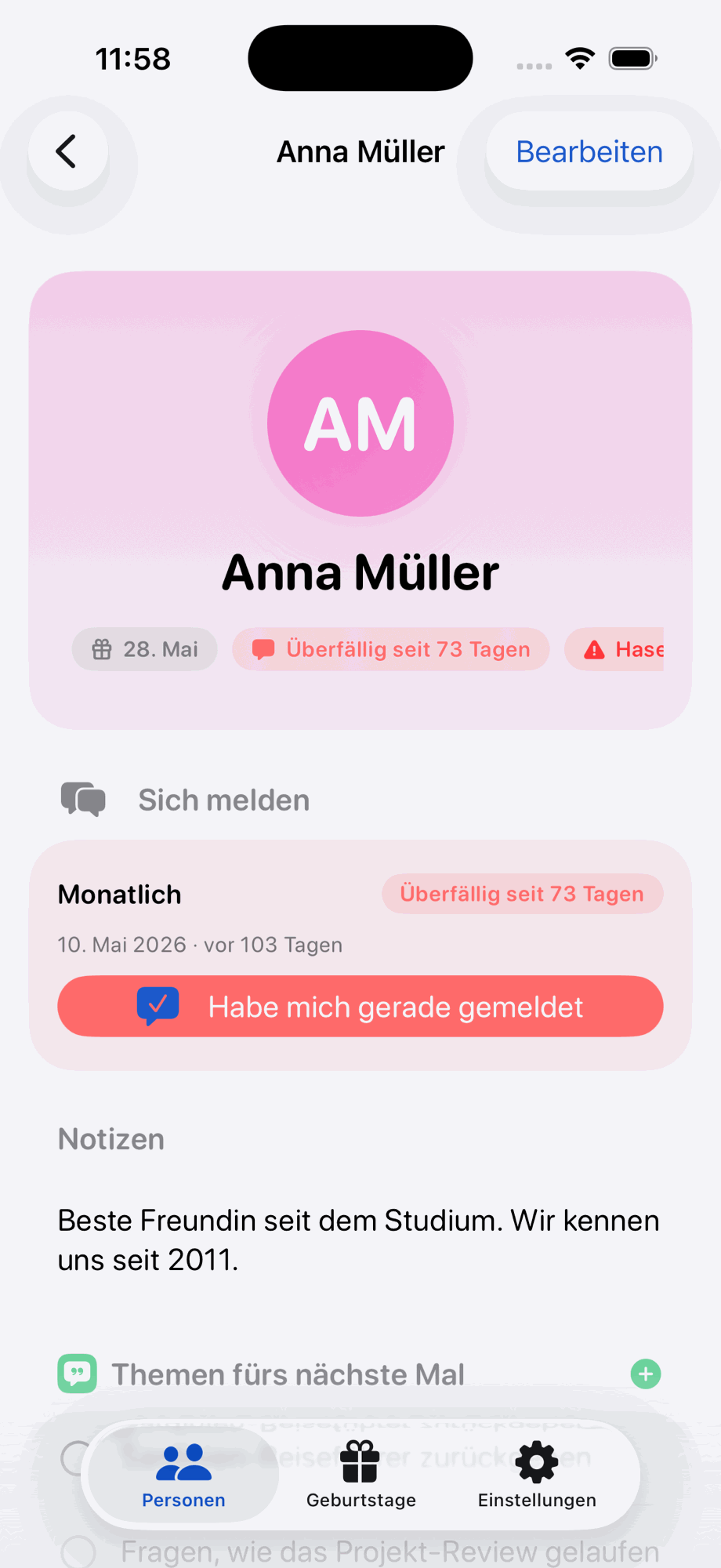 Detailansicht einer Person