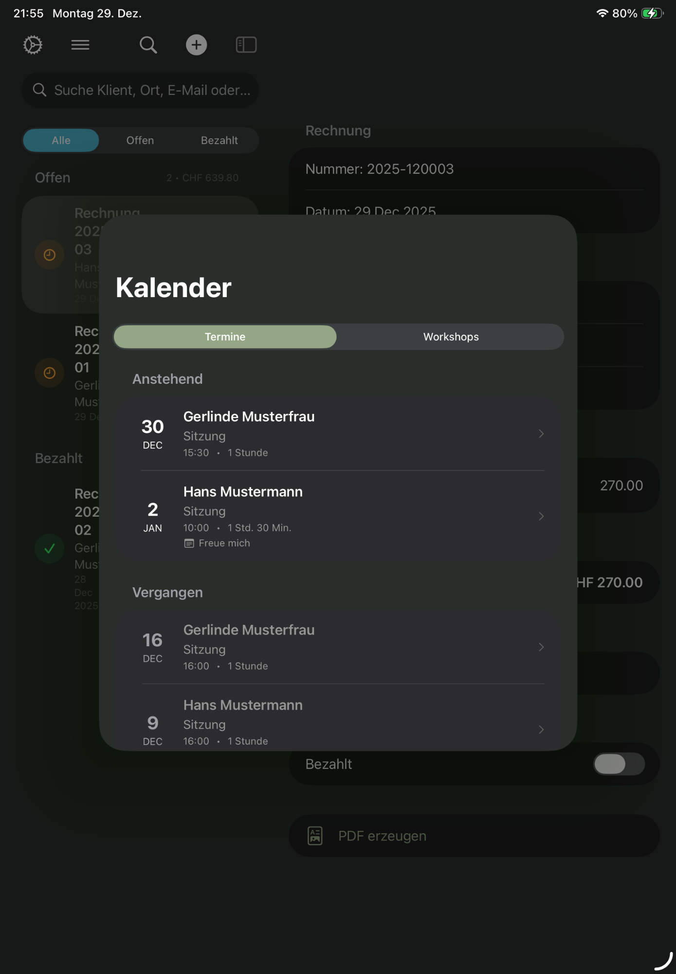 LinFakt Terminkalender